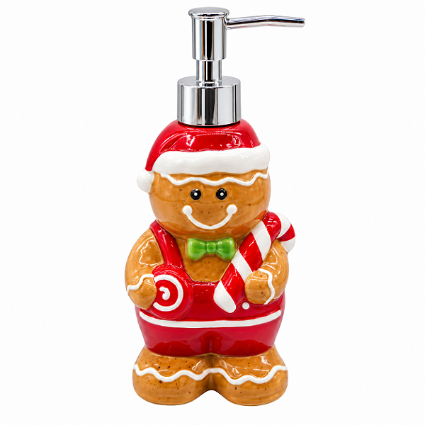 Saboneteira Natalina Dispenser Ginger 20cm C/1 UN MP2377