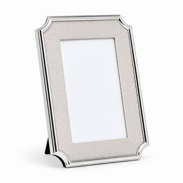 Porta Retrato 10x15cm Prata Em Metal E Vidro 20,5x15,5cm 24148 Mart