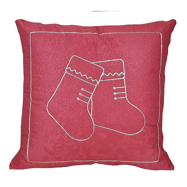 Almofada Natalina Botas De Noel 303-16 45cm Decortextil