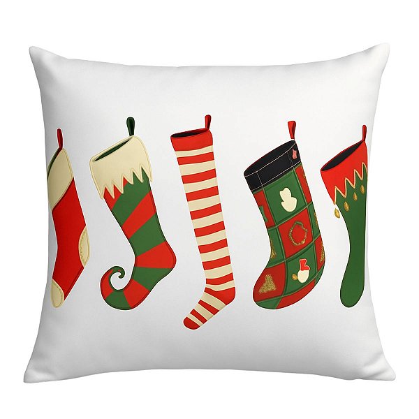 Almofada Natalina Meias de Noel 45x45 300-31 Decortextil
