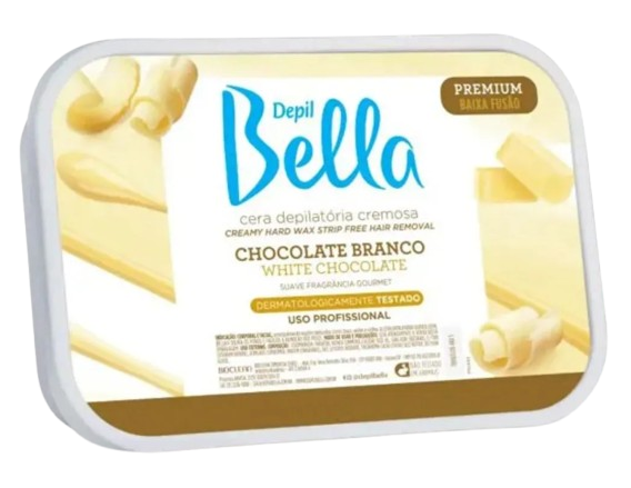Cera Depilatória Cremosa 200g CHOCOLATE Branco - Depil Bella