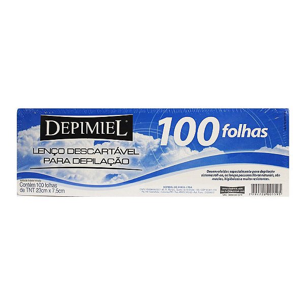 Lenço Descartável para Depilação com 100 Unidades - Depimiel