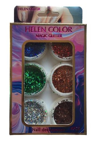 Glitter Flocado com 6 Unidades - Hêlen Color