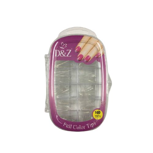 Tips Vamp Curta Transparente com 100 Unidades - D&Z