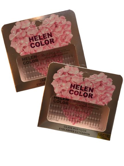 Cílios de Seda Tufo sem Nó 5P-C - Hêlen Color