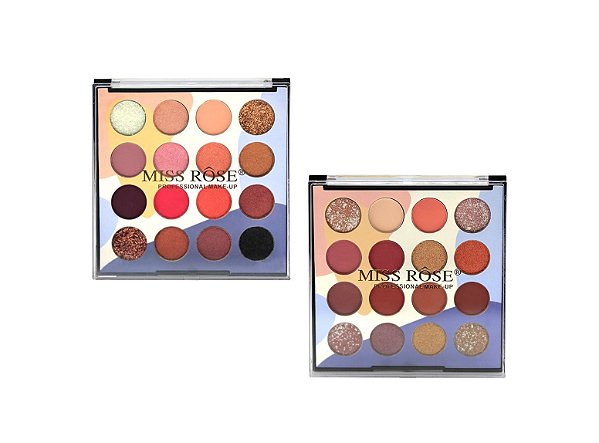 Paleta de Sombras 16 Cores New Fashion - Miss Rôse