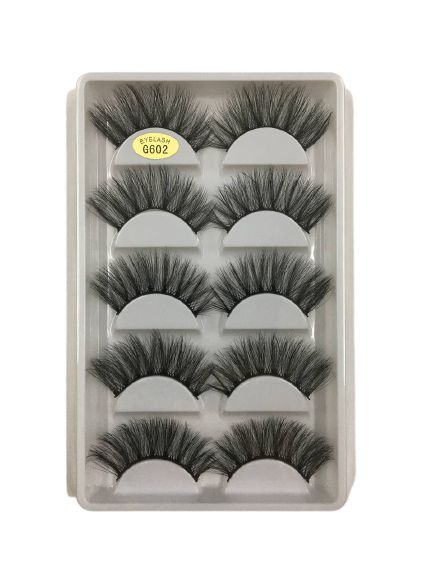 Cartela com 5 Pares de Cílios Postiços G602