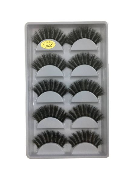 Cartela com 5 Pares de Cílios Postiços G800