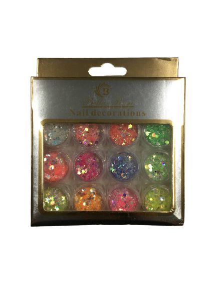 Glitter Flocado Neon com 12 Unidades Sortidos - Bella Rosa