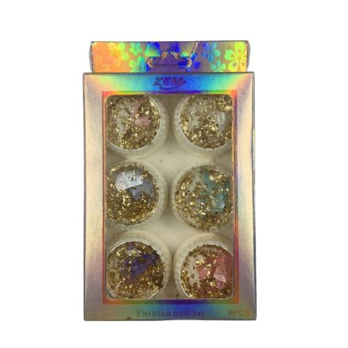 Kit com 6 Madrepérola com Folhas de Ouro - Zem