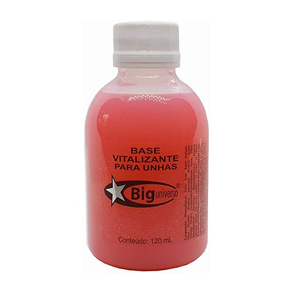 Base Vitalizante para Unhas Rosa 120ml - Big Universo