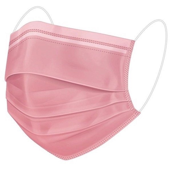 Pacote com 25 Máscaras Descartáveis Rosa - NTFlex