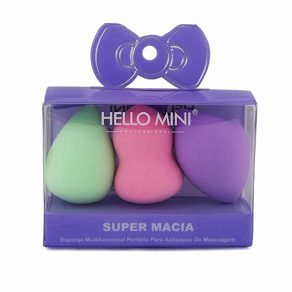 Kit com 3 Esponjas Médias - Hello Mini