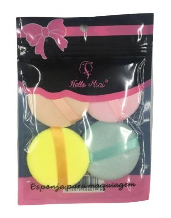 Kit com 4 Esponjas Redondas KIT475 - Hello Mini