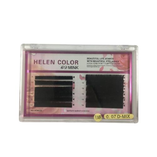 Cílios Auto Fan 0.07D Mix - Hêlen Color