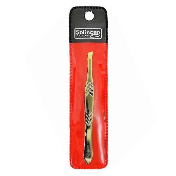 Pinça para Sobrancelha Dourada Chanfrada - Solingen
