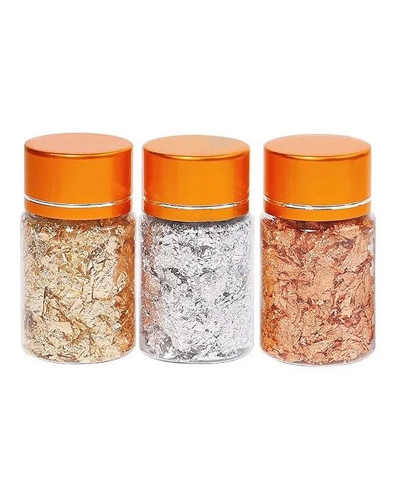 Mini Pote com Folhas de Ouro