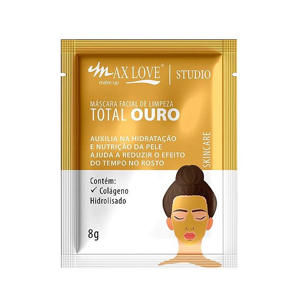 Máscara Facial Peel Off Sachê Total Ouro - Max Love