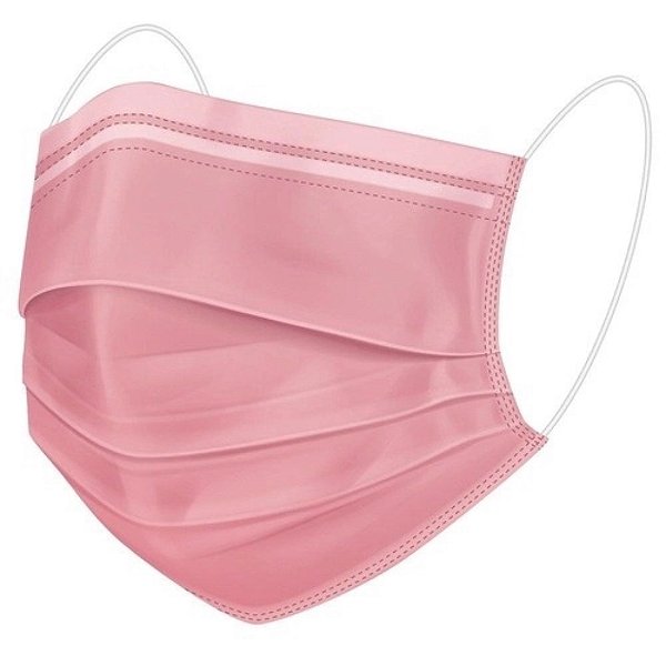 Pacote com 50 Máscaras Descartáveis ROSA - NTFlex