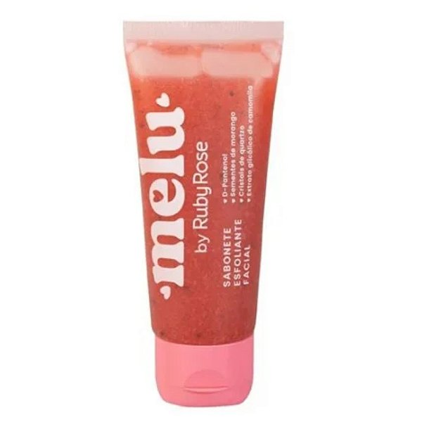 Sabonete Facial Esfoliante Morango Melu - Ruby Rose