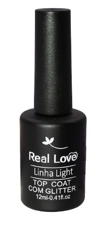 Top Coat com Glitter Linha Light - Real Love