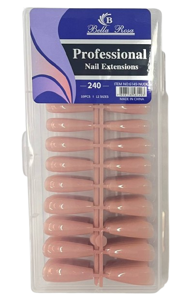 Unha Postiça Bailarina Nude CLARO com 240 Unidades 6149 - Bella Rosa