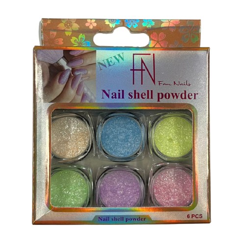 Kit de Glitter Açúcar Neon com 6 Unidades - FN Fan Nails