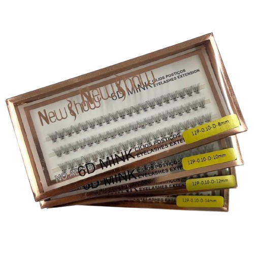 Cílios Tufo sem Nó 6D Mink 12P 0.10D - New Show