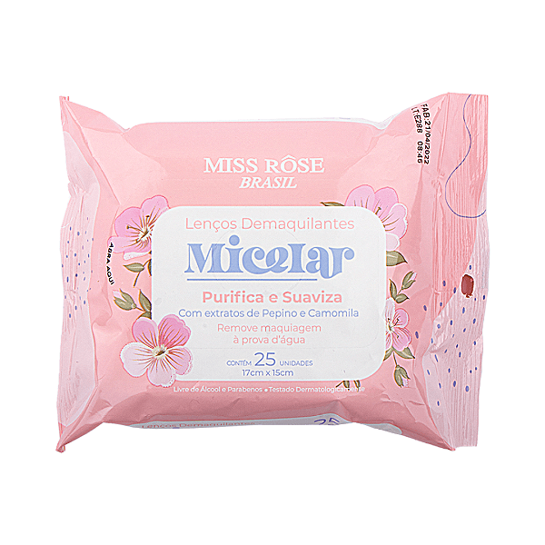 Lenços Demaquilante Micelar - Miss Rôse