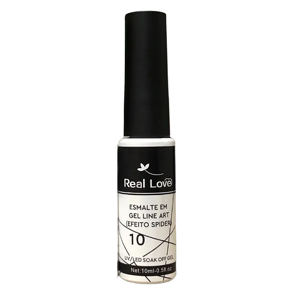 Esmalte em Gel Line Art (Efeito Spider) Preto 10 - Real Love