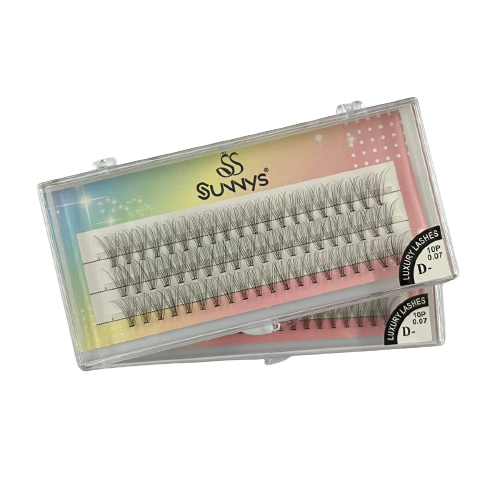 Caixa de Cílios Tufo sem Nó 10P 0.07D - Sunnys