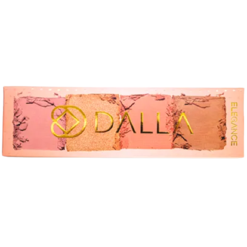 Paleta de Blush, Iluminador e Contorno Elegance - Dalla
