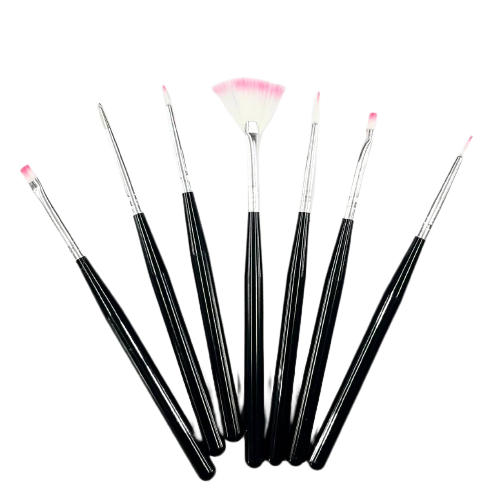 Kit com 7 Pincéis para Unhas