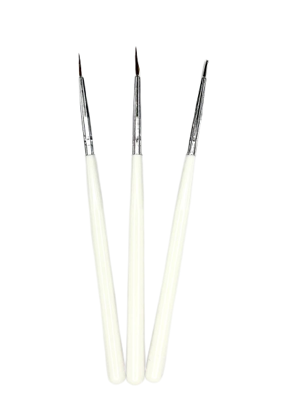 Kit com 3 Pincéis para Desenho Sortido