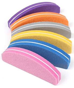 Pacote 12 Mini Lixas Buffer Boomerang 100/180 Colorida (3010)