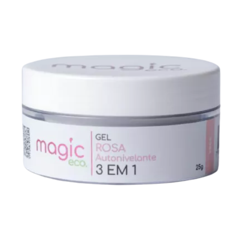Gel Rosa Autonivelante 3 em 1 - Magic Nails