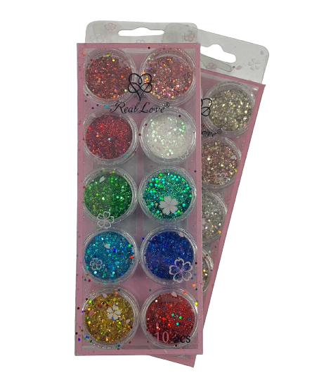 Glitter  Flocado com 10 Unidades - Real Love