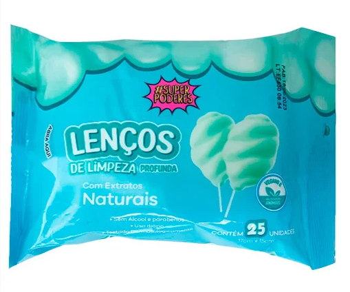 Lenços de Limpeza Profunda com Extratos Naturais - Super Poderes