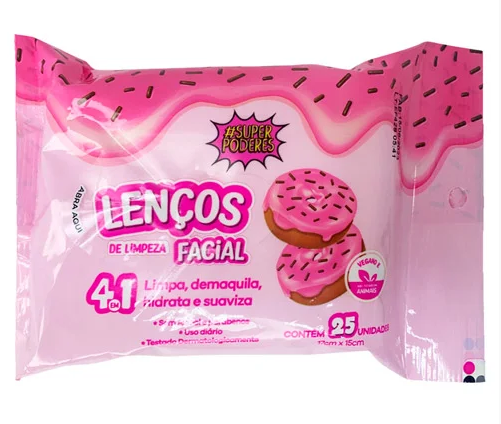Lenços de Limpeza Facial 4 em 1  - Super Poderes