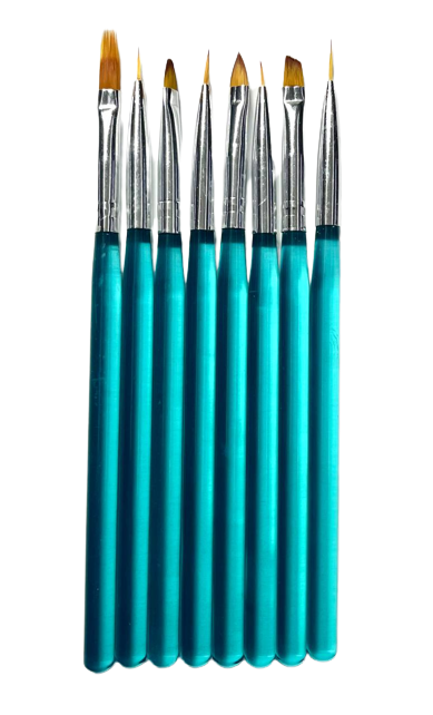 Kit com 8 Pincéis para Unhas