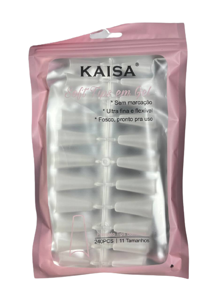 Tips Soft Gel Bailarina Transparente 240 Unidades - Kaisa
