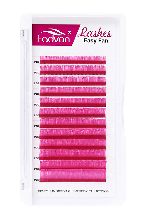Cílios Fio a Fio 0.07D Mix (8 ao 14) Rosa - Fadvan