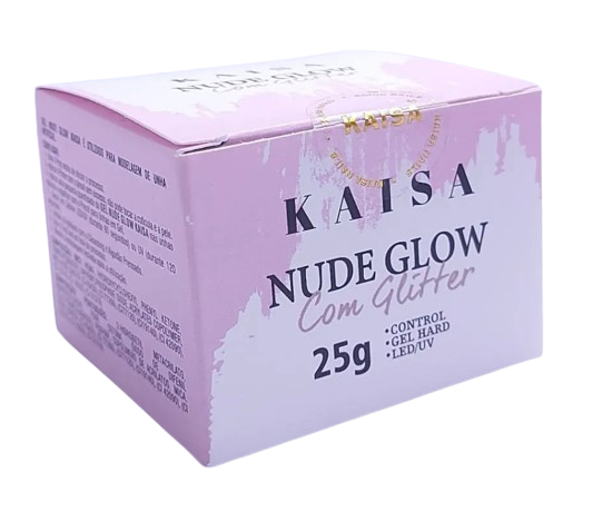 Gel NUDE GLOW com GLITTER 25g - Kaisa