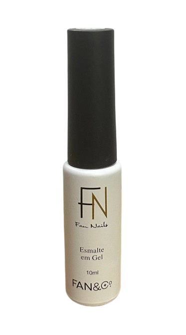 Esmalte em Gel Fino PRETO - FN Fan Nails