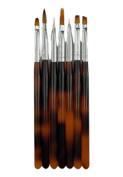 Kit com 7 Pincéis para Unhas