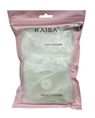 Refil Unha Postiça Bailarina Transparente com 600 Unidades - Kaisa