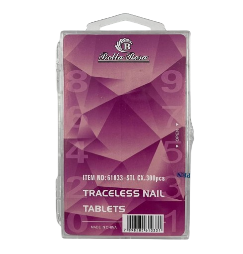 Tips Vamp Transparente Curta com 100 Unidades - Bella Rosa