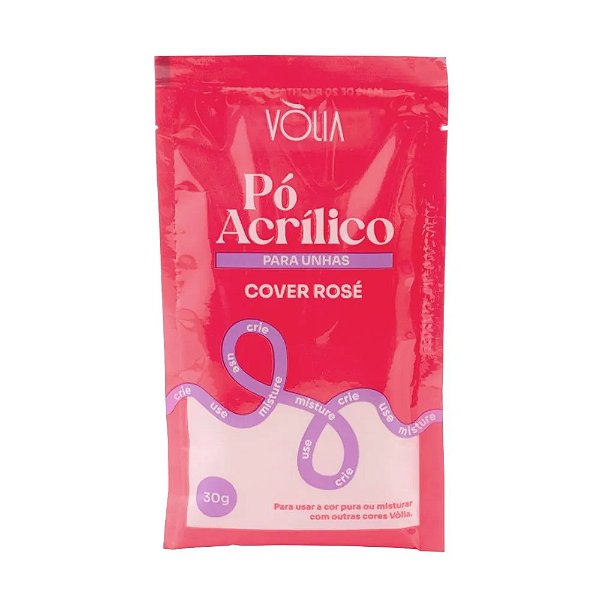 Pó Acrílico Sachê Cover Rosé - Volia