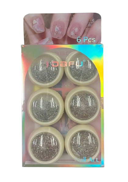 Kit Glitter Holográfico Refletivo com 6 Unidades - Dafu