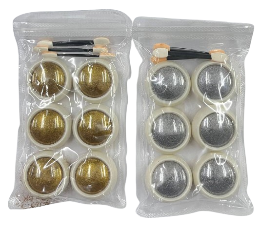 Kit com 6 Unidades de Pó Cromo Sortido